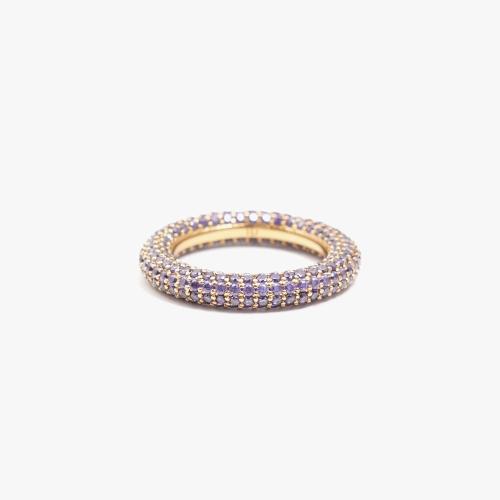 Colorful Ring Lilac - Gold