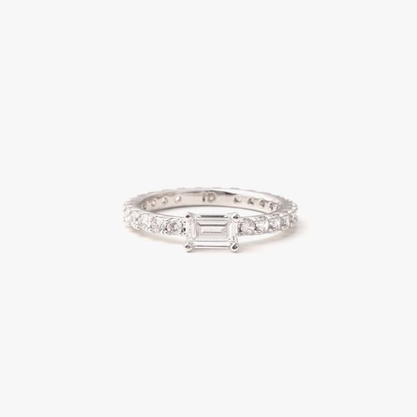 Ultra Slim Ring White Silver