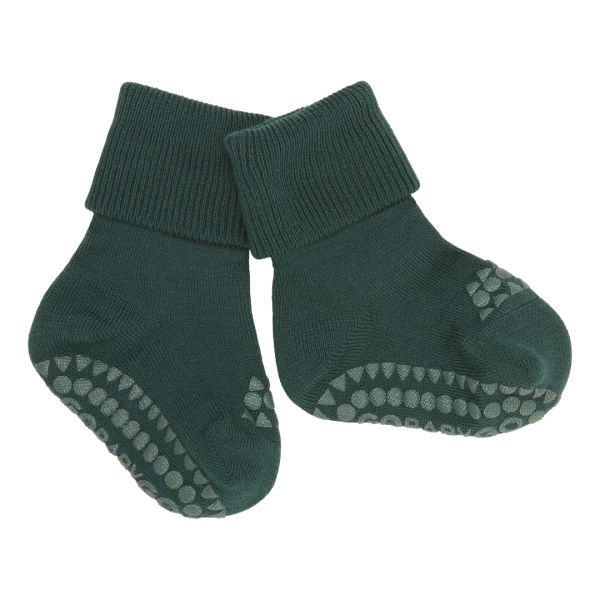 Ull Non-slip sokker, Forrest Green - GoBabyGo