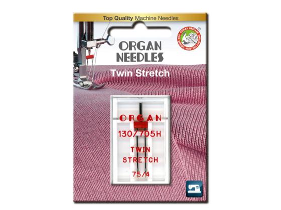 Organ Needles - Tvilling Stretch #75