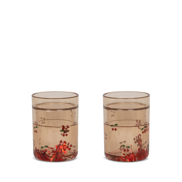 KONGES SLØJD - GLITTER CUPS 2-PK CHERRY - Image 1