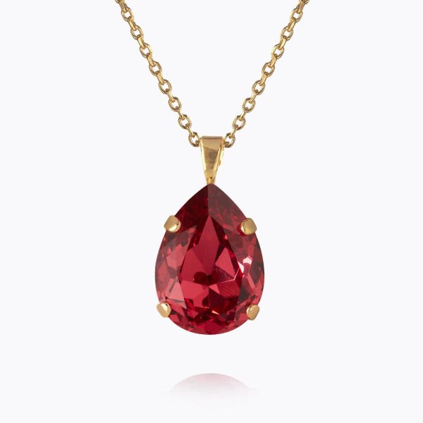 Mini Drop Necklace - Mulberry Red