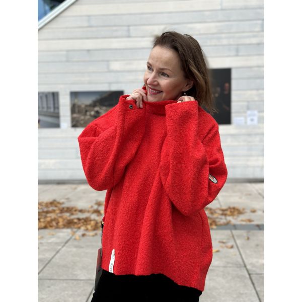 Nini Red Fleece Genser | Nini Red Fleece Genser fra CAYA
