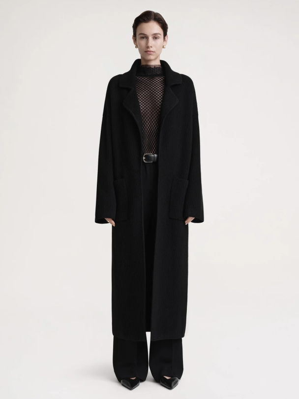 Rib-Knit Cardi Coat - Image 1
