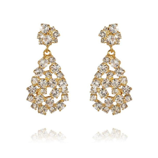 Mini Hanna Earrings - Gold Crystal