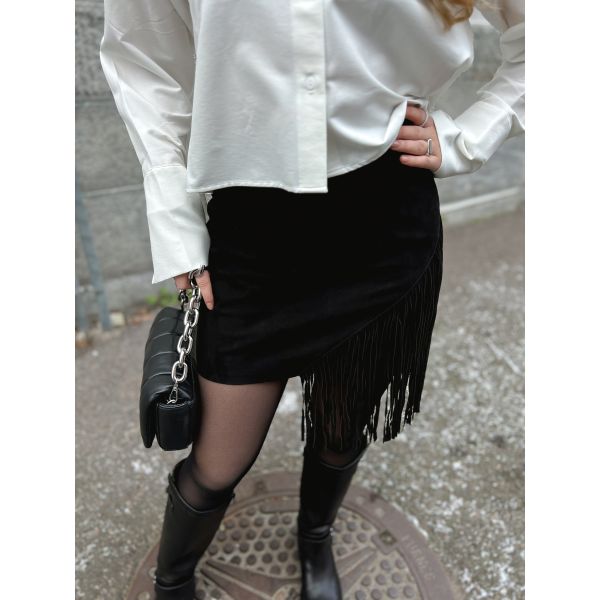Fringe Skirt - Black 