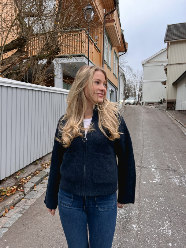Sia Ras Zipper Cardigan - Sapphire  - Image 4