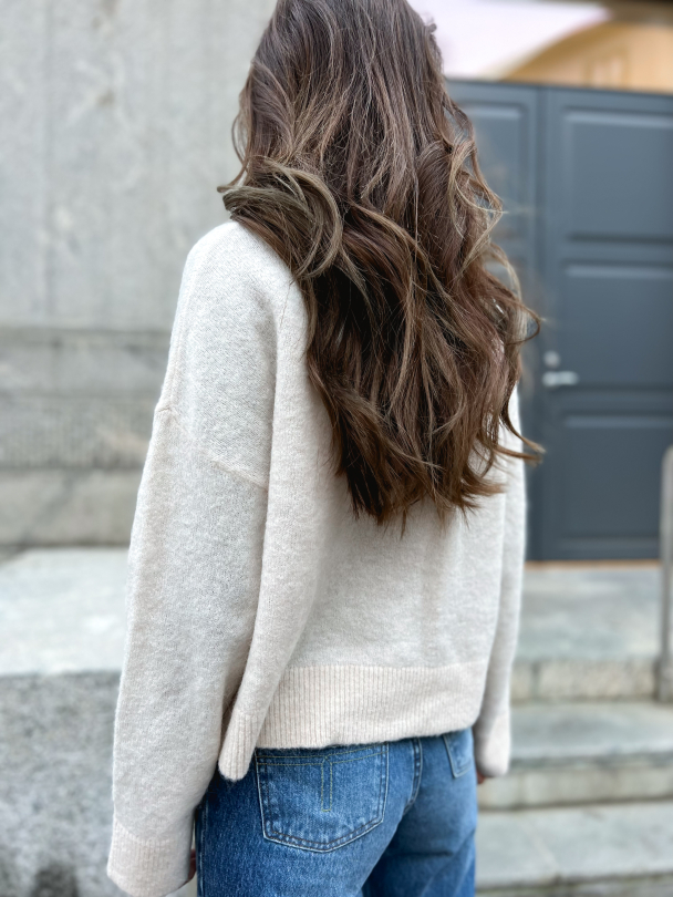 Sia Ras Zipper Cardigan - Birch - Image 3