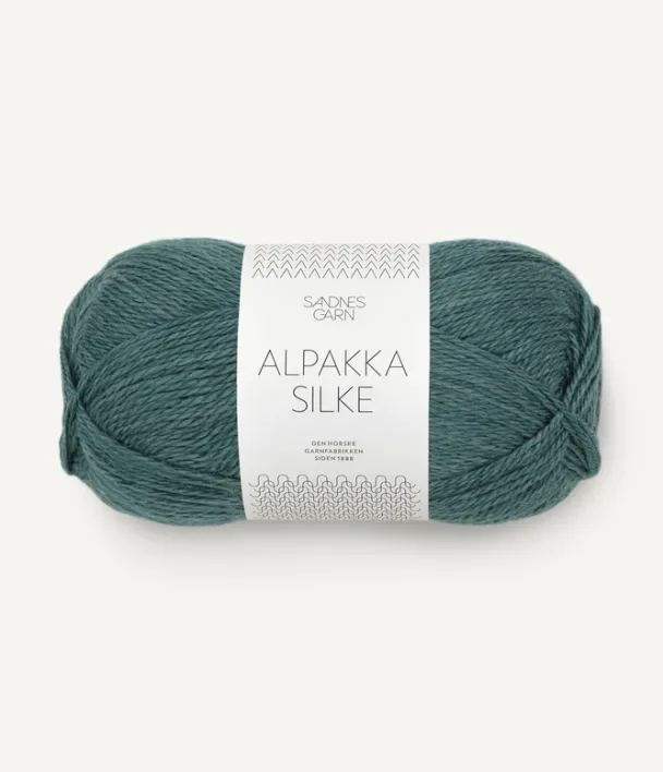 Alpakka /silke silver pine 7572