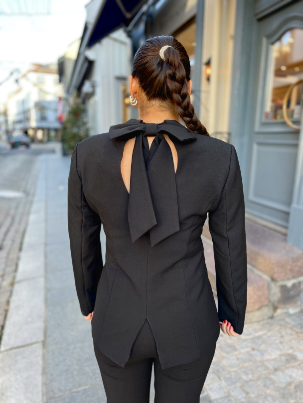 Bow Blazer - Black - Image 7