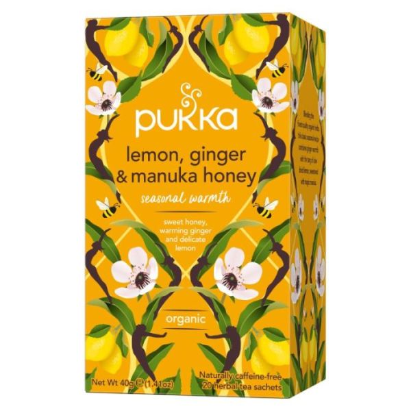Pukka Te Lemon, Ginger & Manuka honey 20 poser