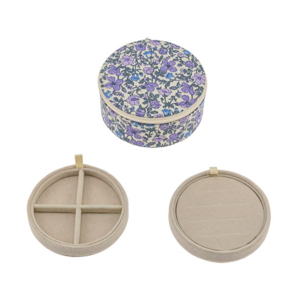 JEWELRY BOX ROUND - MEADOW LAVENDER