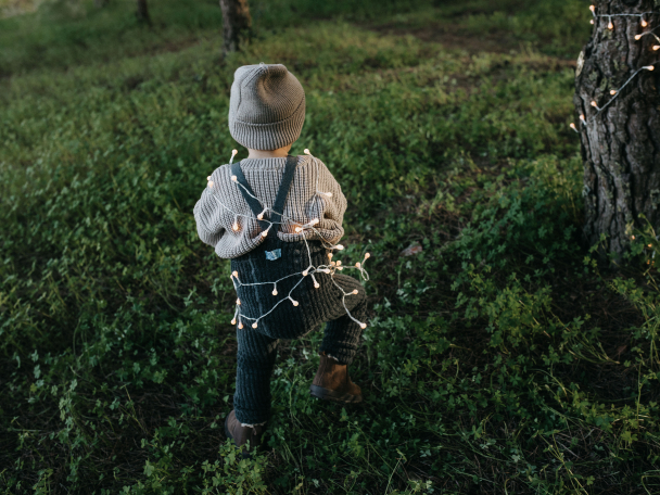 Granny Teddy Footless Tights - Dark Grey Blend - Image 6