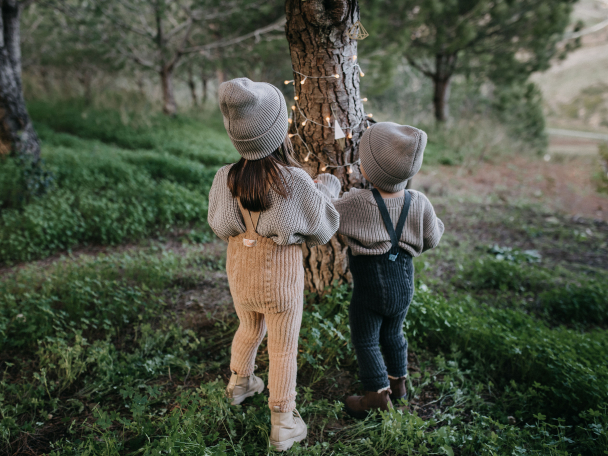 Granny Teddy Footless Tights - Light Brown - Image 4