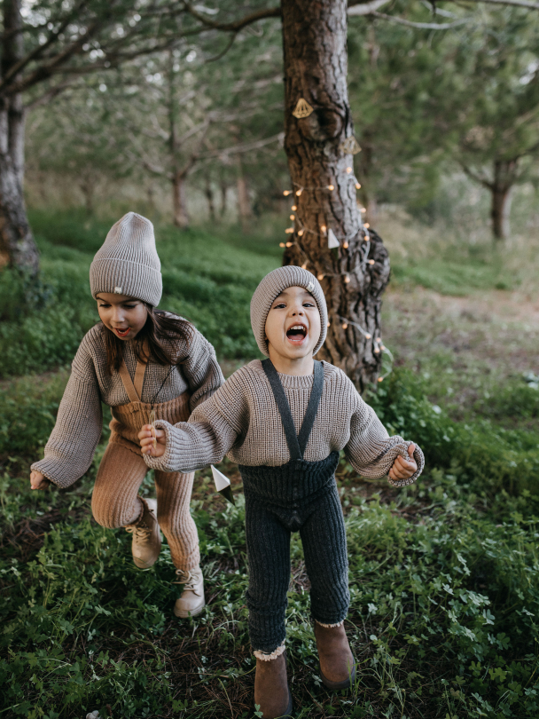 Granny Teddy Footless Tights - Dark Grey Blend - Image 7