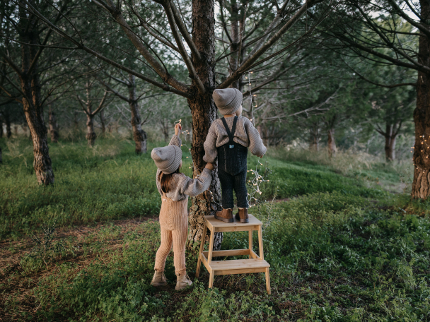 Granny Teddy Footless Tights - Light Brown - Image 6