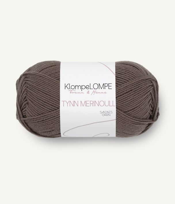 Tynn Merinoull 2652 KlompeLOMPE Gråbrun - Sandnes Garn - Image 1