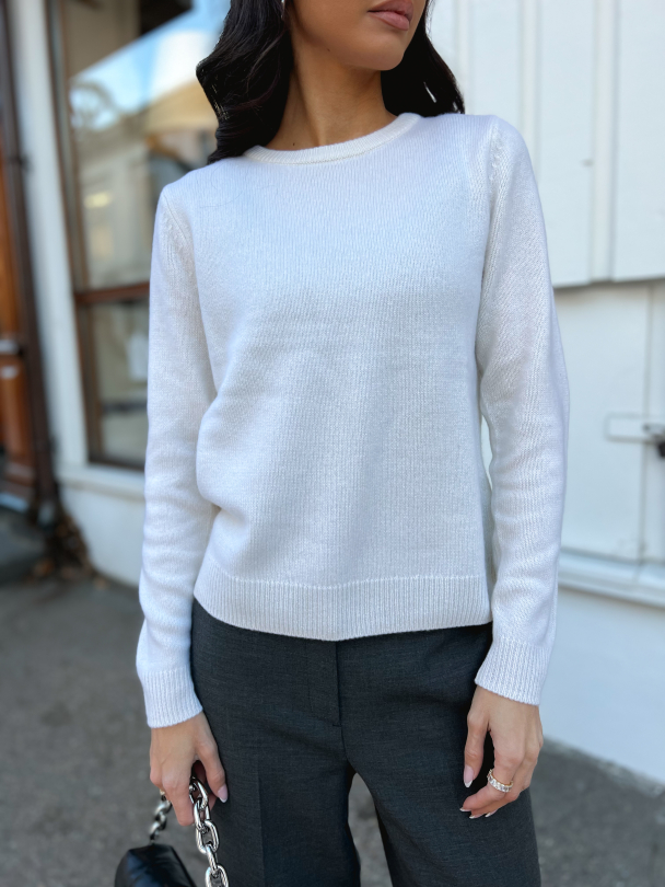 Manila Knit Cashmere O-neck - Birch - Image 1