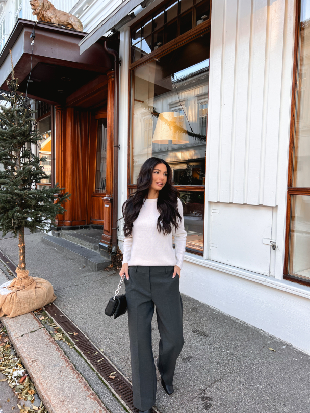 Manila Knit Cashmere O-neck - Birch - Image 7