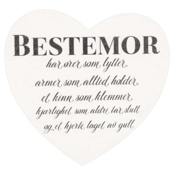 Magnetskilt hjerte Bestemor