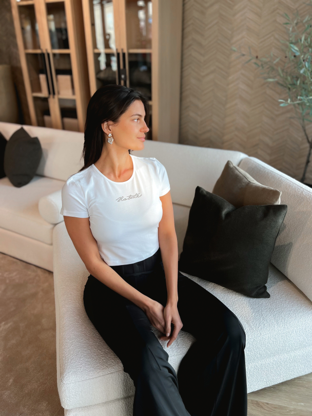 Cropped T-Shirt - White  - Image 4