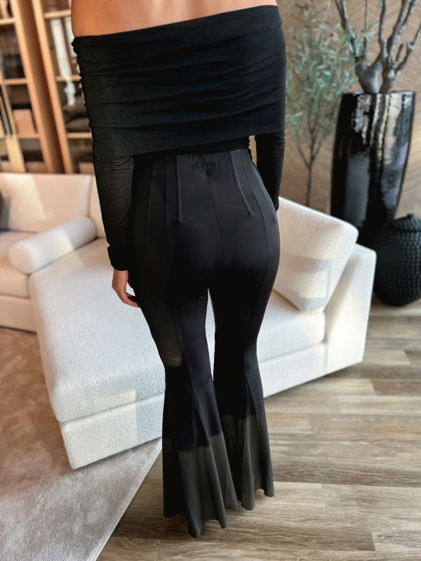 Slinky Flared Pants - Black  - Image 5