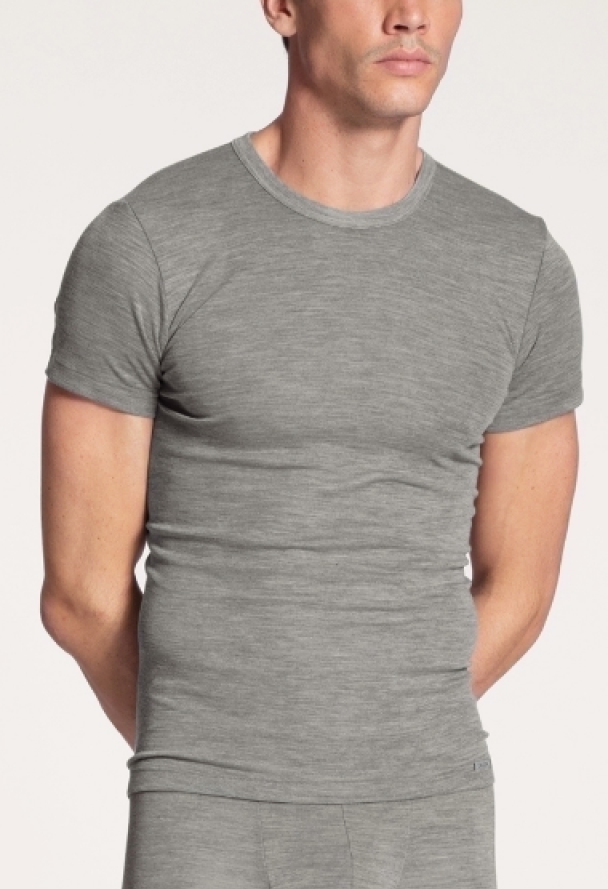 MEN T-shirt, ull silke - Image 1