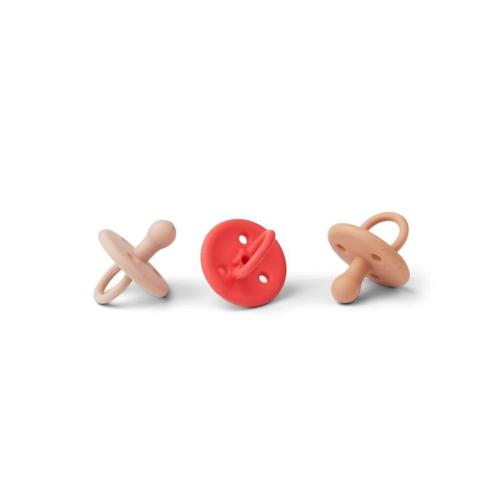 Liewood | Paula Pacifier 3-pk - Apple Red Multi Mix
