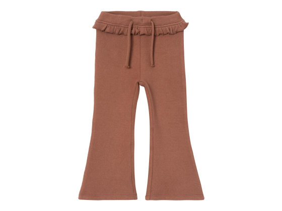 Thora leggings med sleng, Carob Brown - Lil' Atelier