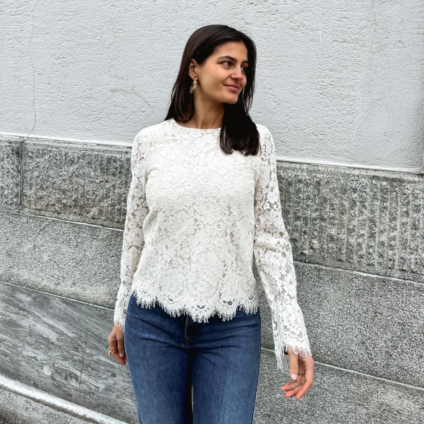 Perla Lace Top - Whitecap Gray - Image 7