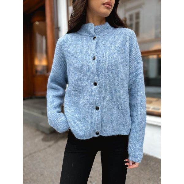 Alpha short cardigan - Illution Blue Melange