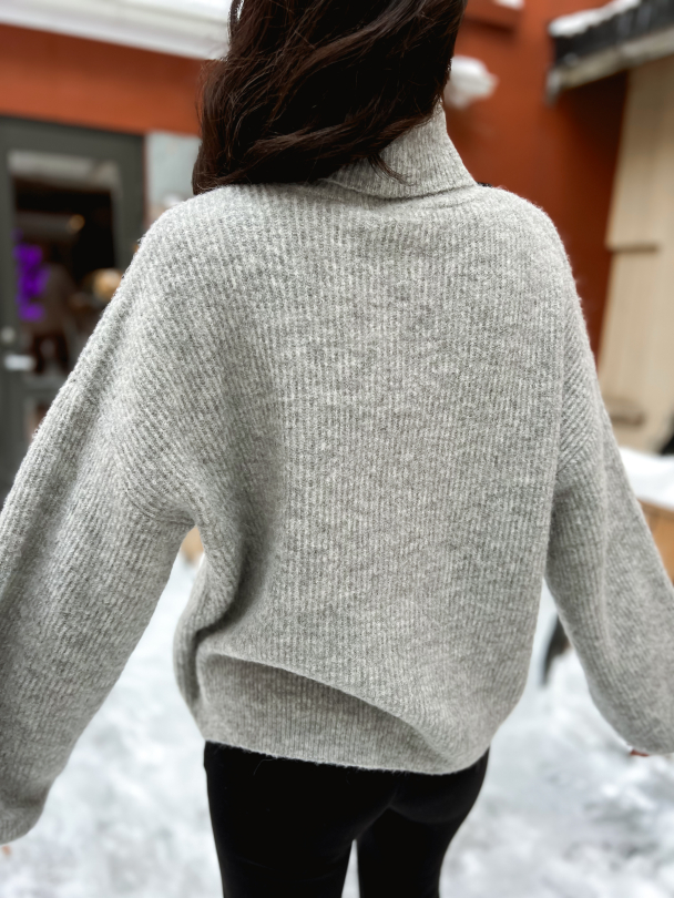 Alpha Rollneck - Light Grey Melange - Image 7