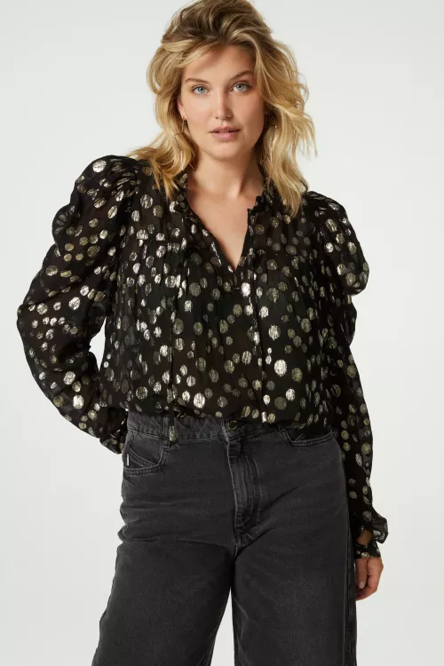 Didi top Black/Gold Golden Dots|Top Fabienne Chapot