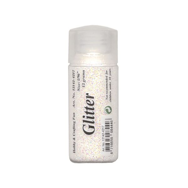 Glitter 15g – Hvit / Perlemor