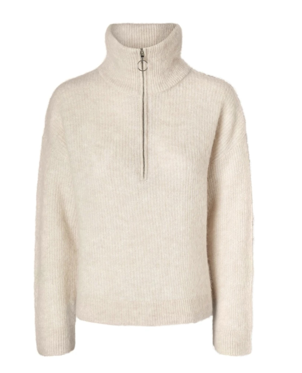 Sia Ras Knit Half Zip Ex - Birch - Image 2