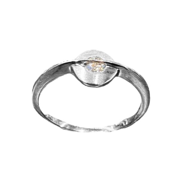 Yvette Ries - Sølv ring m. liten blank swarowski