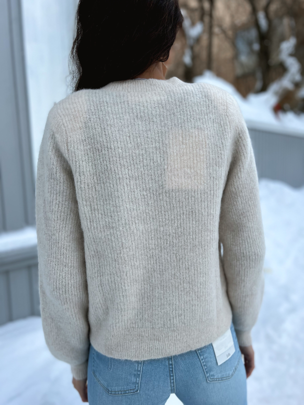 Sia Ras Knit Pads Cardigan - Birch  - Image 3