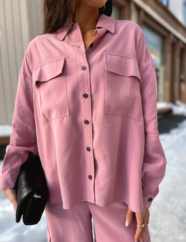 Alienor Cargo Shirt - Foxglove  - Image 1