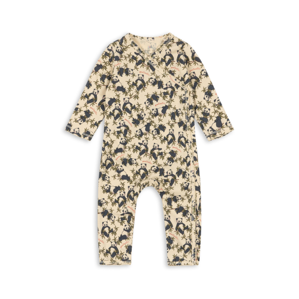KONGES SLØJD - BASIC NEWBORN ONESIE PANDA - Image 1