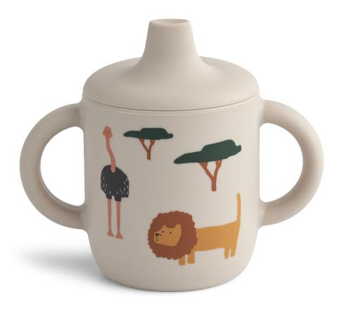 LIEWOOD - NEIL SIPPY CUP SAFARI/SANDY MIX