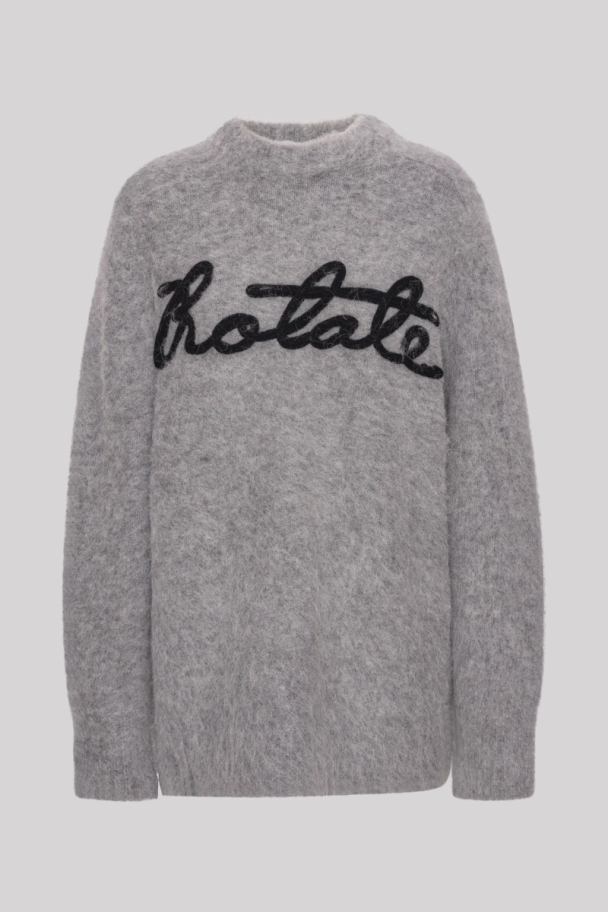 Knit Oversize Logo Jumper - Grey  - Image 2