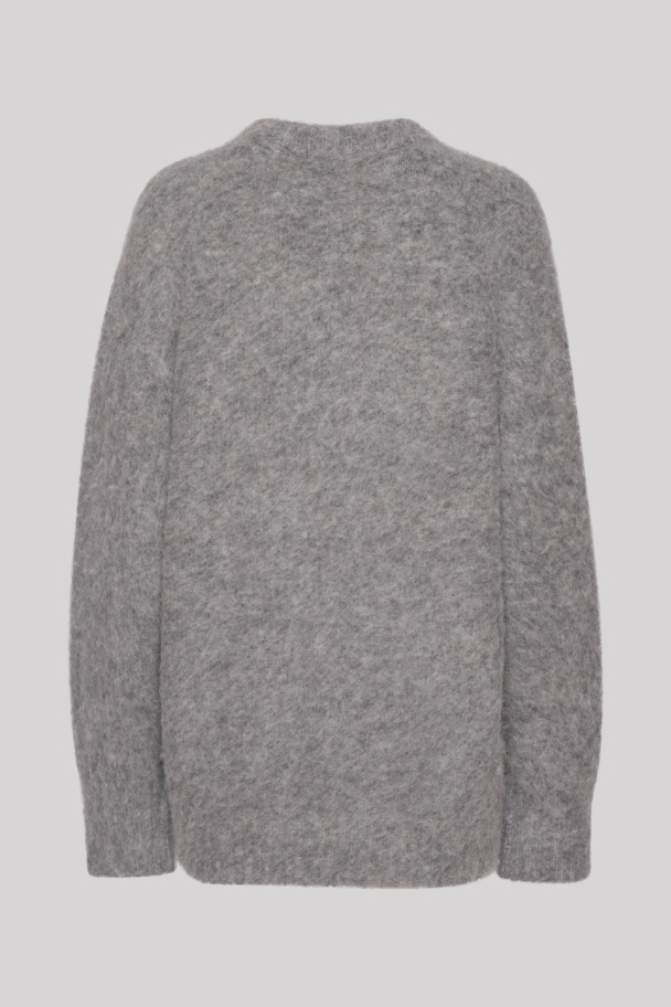 Knit Oversize Logo Jumper - Grey  - Image 5