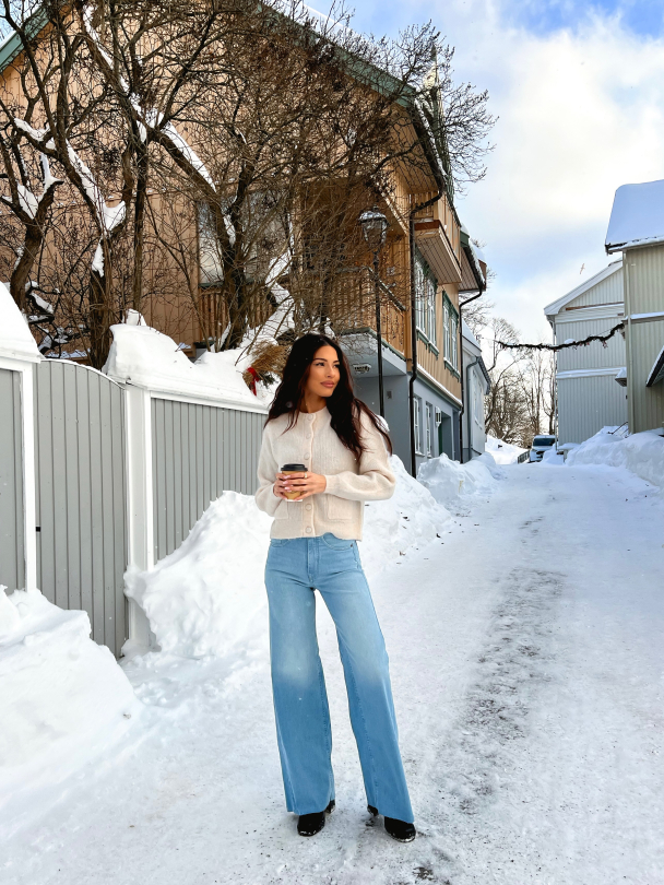 Sia Ras Knit Pads Cardigan - Birch  - Image 4