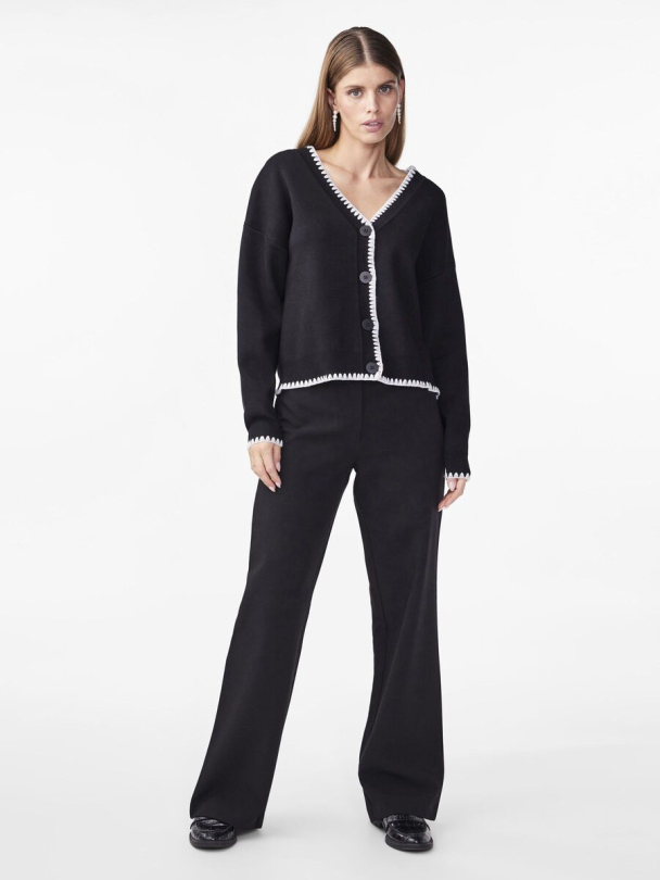 Stitch Knit Cardigan - Black/White  - Image 2