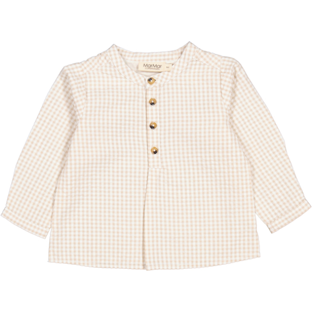 MarMar | Totoro Skjorte - Grey Sand Gingham - Image 1