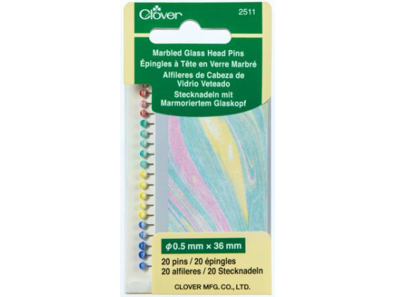 Marbled Glass Head Pins # 2511CV