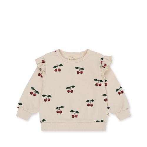 KONGES SLØJD - LOU FRILL SWEATSHIRT MA GRANDE CERISE