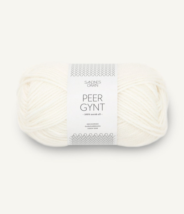 Peer Gynt 1001 Optisk Hvit - Sandnes Garn