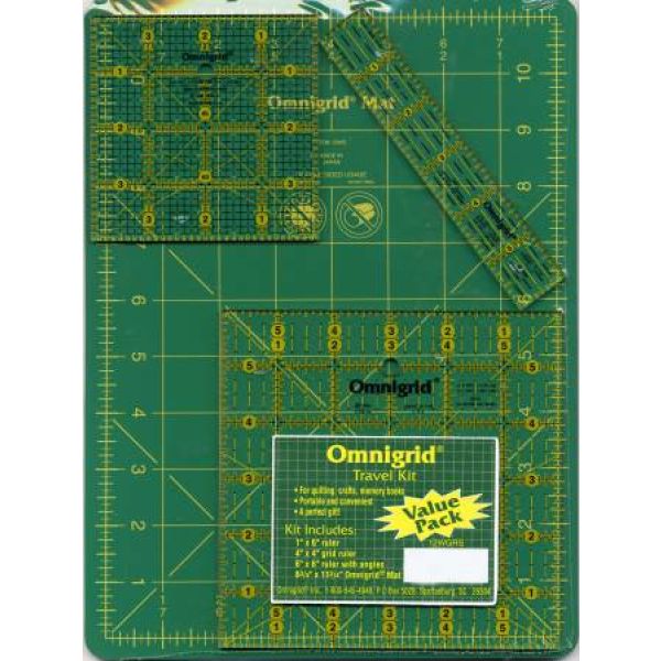 Omnigrid Travel Kit 12WG Mat With OG6A, OG4G & OG1 Rulers # 12WGRS