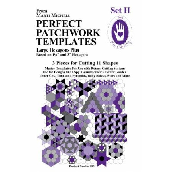 Perfect Patchwork Templates Set H Large Hexagons # MM8951